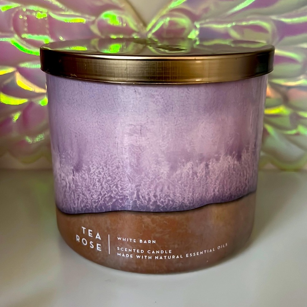 Bath And Body Works 3wickcandle Tea Rose